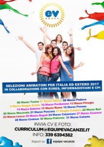 Animatori cercasi estate 2017